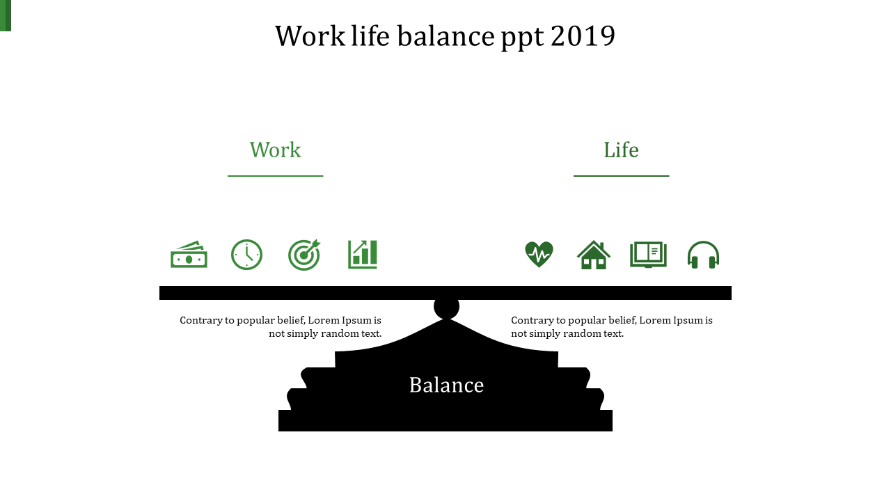 work life balance ppt 2019-green